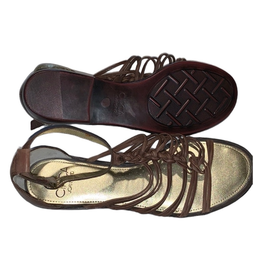 Circa Joan and David Strappy Brown Gladiator Sandals 8 1/2 - Picture 10 of 11